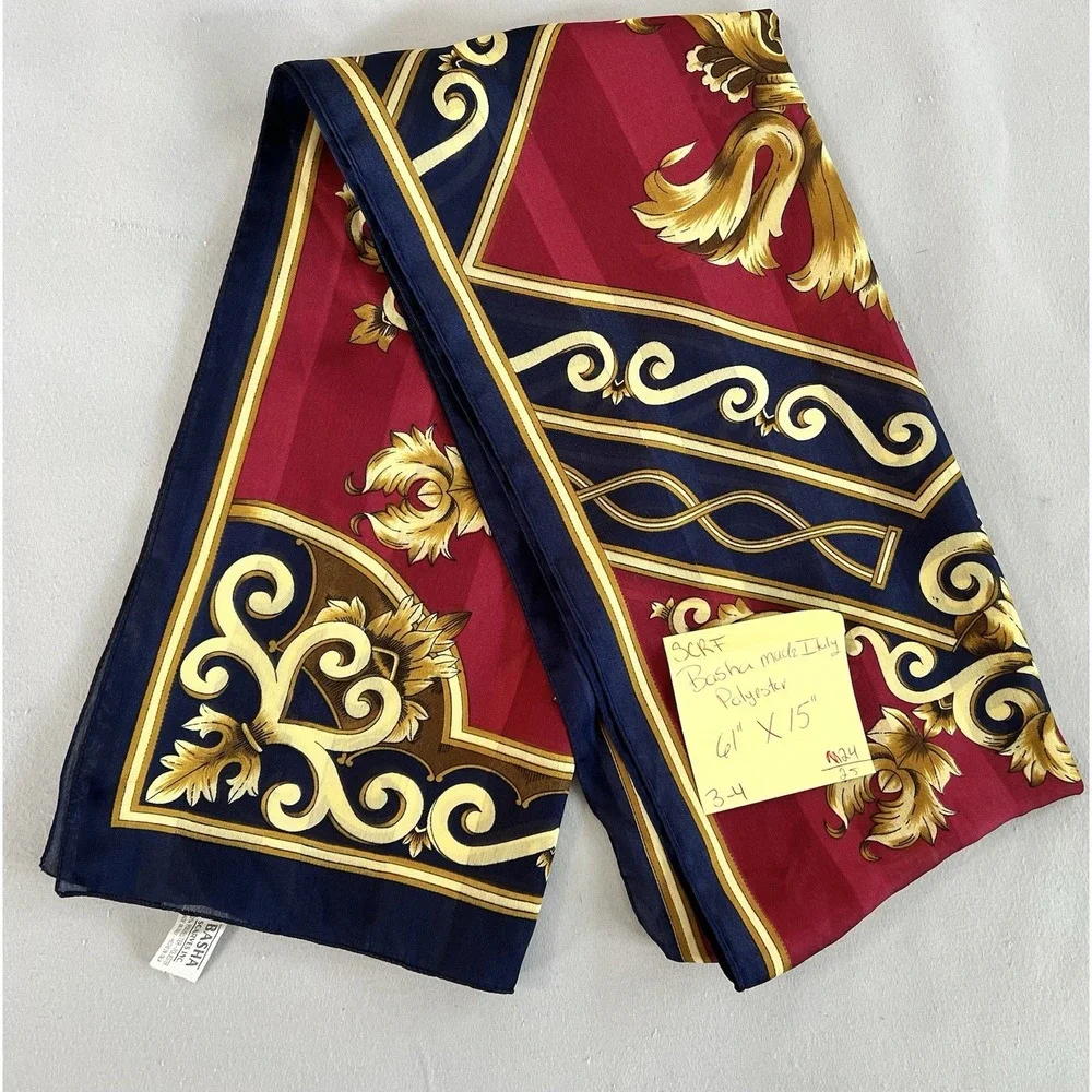 BASHA Scarf Polyester Made In Italy Multicolor Rectangle‎ Women's